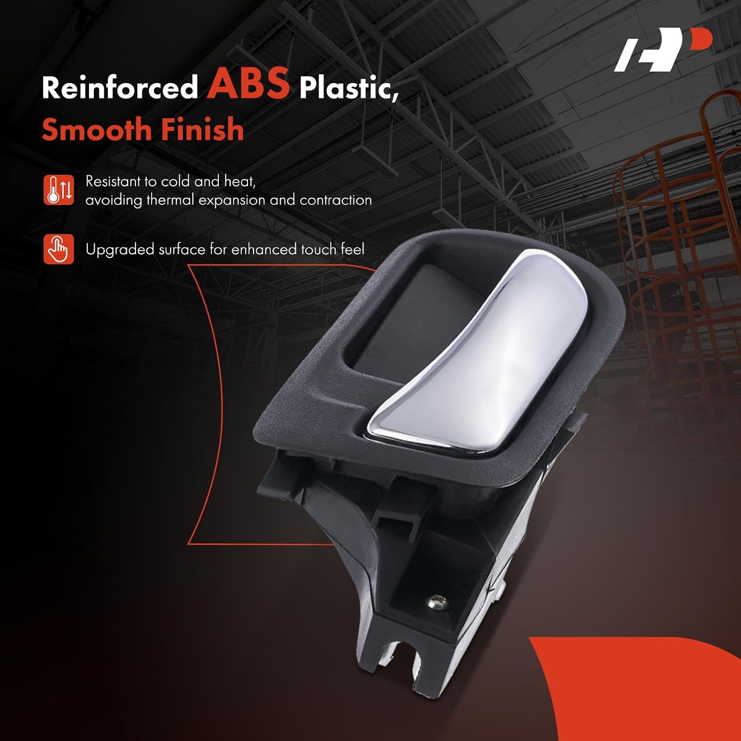 A-Premium Front Left Driver Side Interior Door Handle Compatible with Honda Accord 2003 2004 2005 2006 2007 Sedan, Black Housing with Chrome Lever, Replace# 72160-SDA-A02ZC, 72160SDAA02ZC