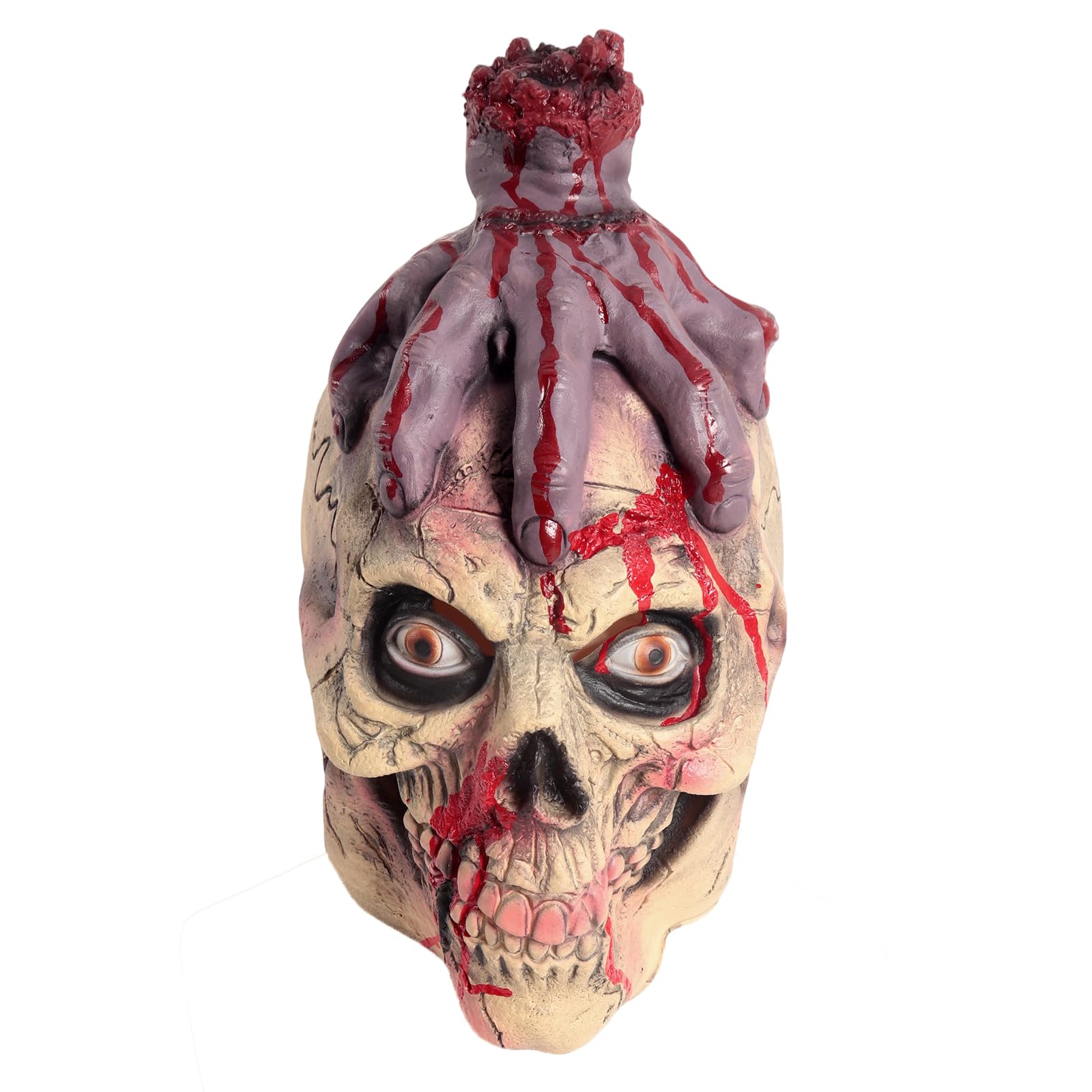 nezafly Skull Mask Realistic Full Head Latex Scary Halloween Headpiece