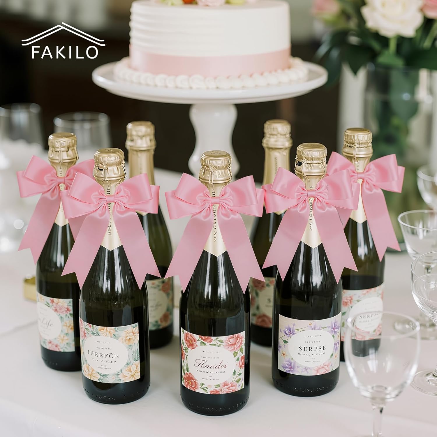 Pink Satin Bows for Gift Wrapping, 14cm Ribbon Gift Bows for Birthday, Wedding, Party,Christmas Decoration,Valentines Day bow24 Pcs - Image 7