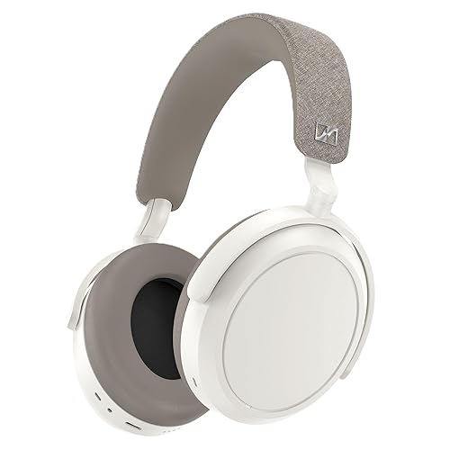 Sennheiser Momentum 4 Wireless Noise Cancelling Headphones - Bluetooth Headset for Crystal-Clear Calls with Adaptive Noise Cancellation, Over-Ear Headphones, 60h Battery Life, Folding Design, White