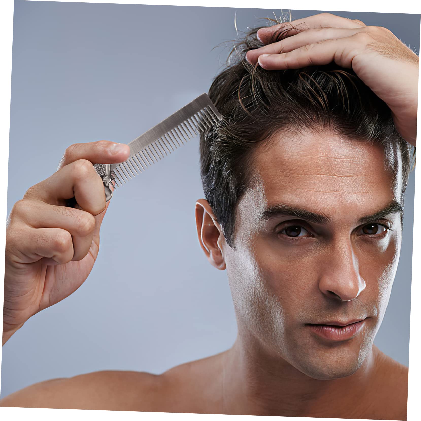 Mikinona 3 Pettini Per Barba Da Uomo Tascabili E Pieghevoli Stile Teschio Design Retrò Leggeri E Portatili Per Viaggi E Uso Domestico