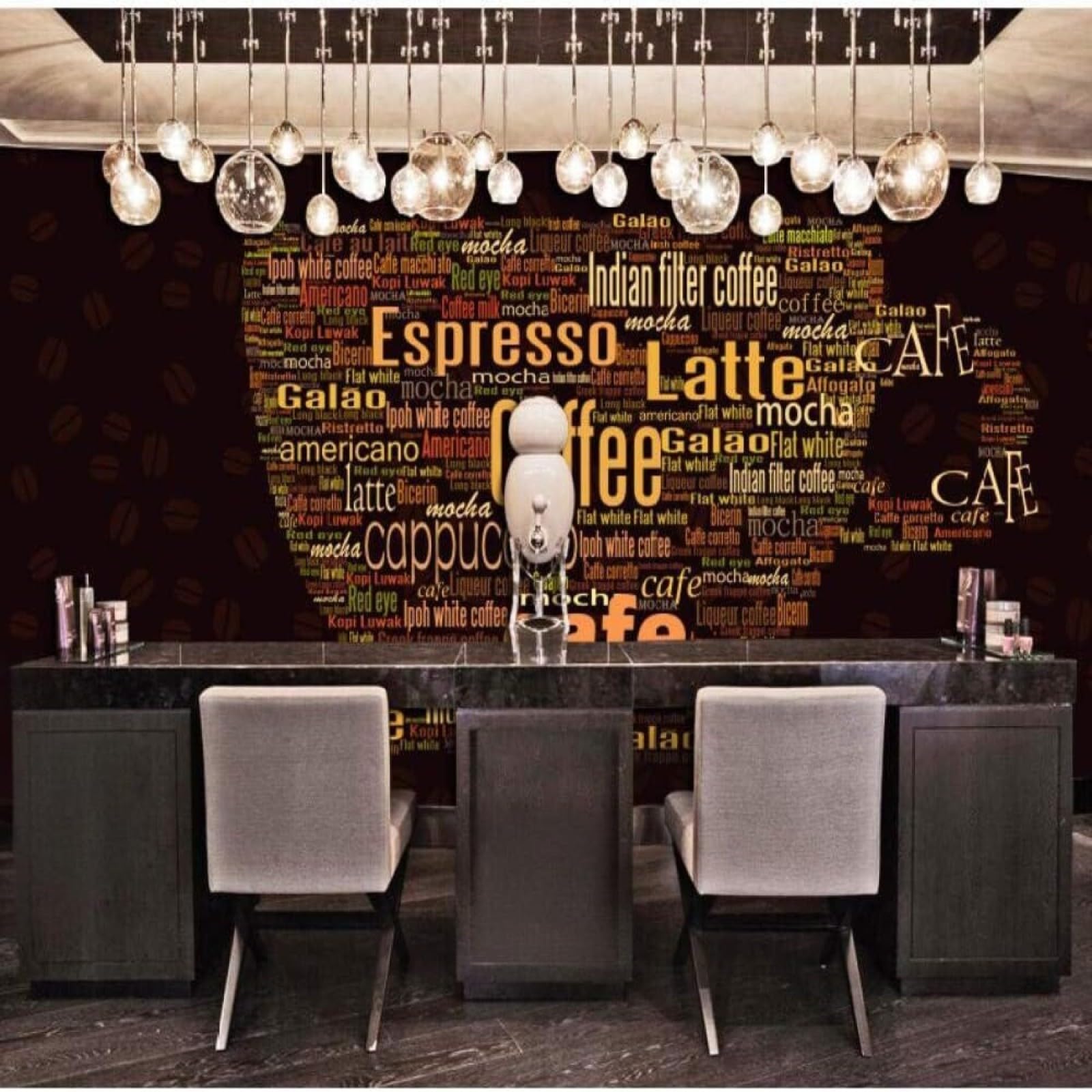 Papel pintado 3D XLMING pizarra retro letras inglesas textura seda 430x300cm