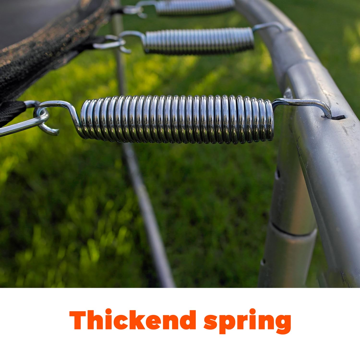72 Stück Trampolinfedern, 14 cm, ausgestattet mit T-förmigen Feder-Installationshaken, Ersatz-Trampolinfedern