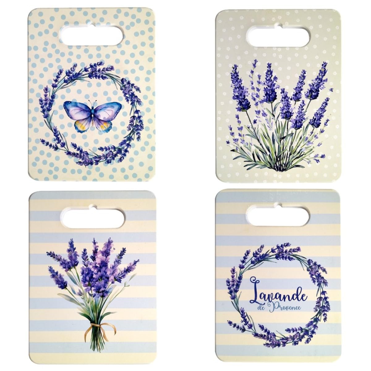 Planches à découper motif lavande : idée cadeau déco de table provençale en céramique