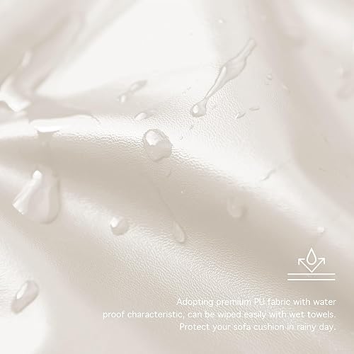 Miniatura 4 de Yates Home Funda de cojín de piel sintética para sofá, impermeable, elástica, para asiento de caravana, sofá biplaza, para sofá biplaza, sala de