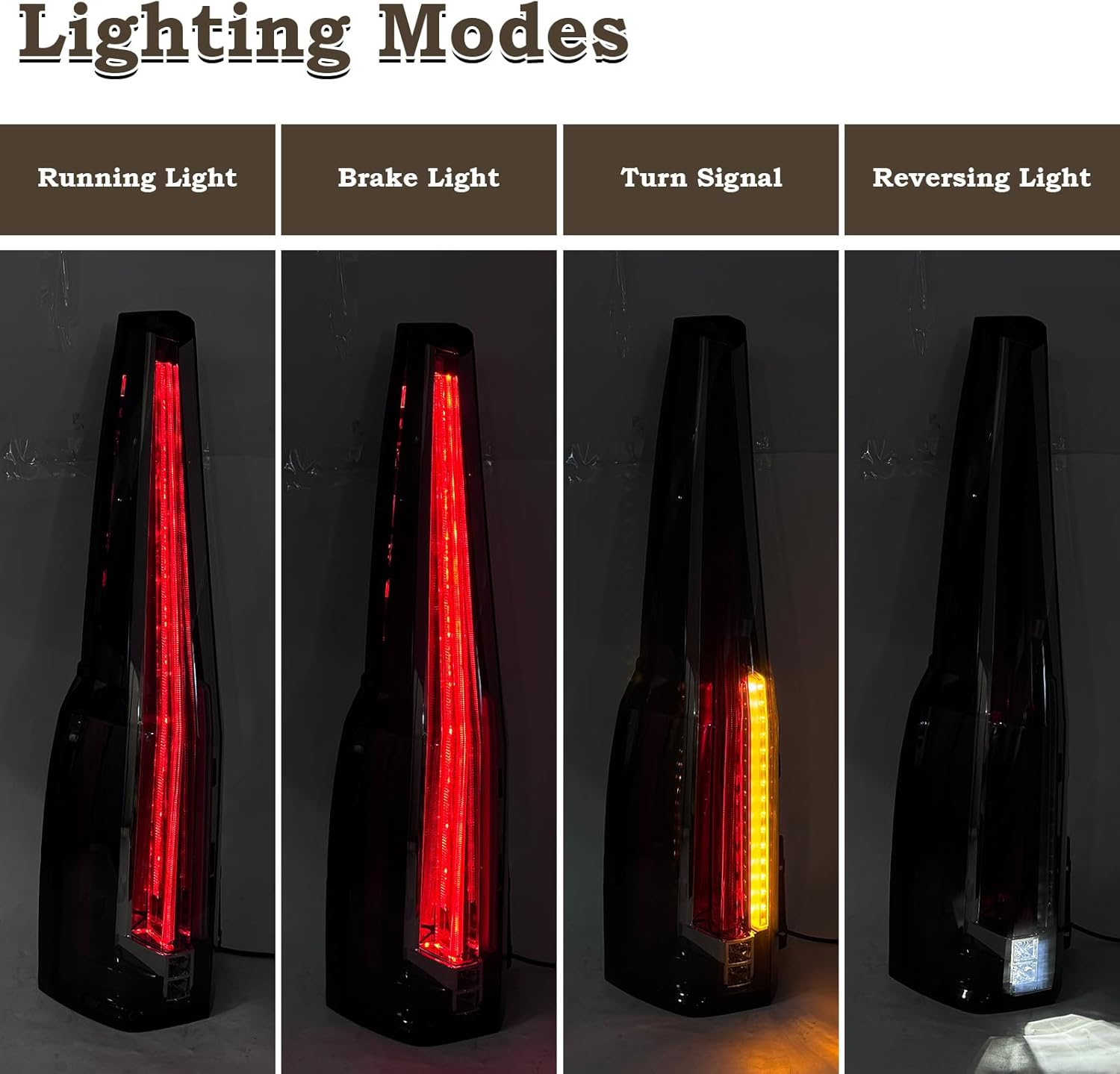LH Tail light Assembly Fit for 2015-2020 Cadillac Escalade/Escalade ESV Rear Lamp Left Driver Side W/Bulbs W/Module Full LED 84214003 84211920 GM2800277