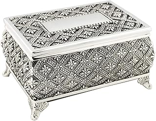 Las Arras Matrimoniales | Wedding Tokens | Unity Coins | Beautiful Silver-Tone Decorative Box | Traditional Spanish Catholic Wedding Tradition | Includes 13 Silver-Tone Coins (Small)