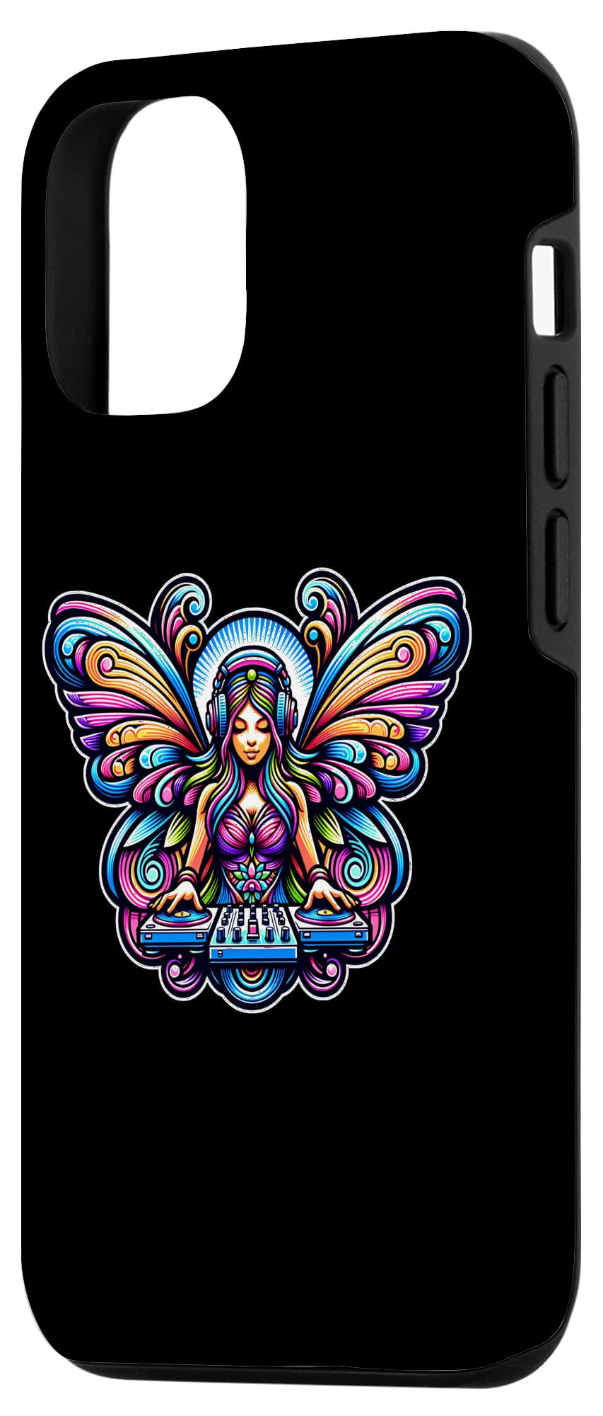 iPhone 14 Psy Trance Mushroom DJ Butterfly Fairycore Fairy Psytrance Case - Image 2