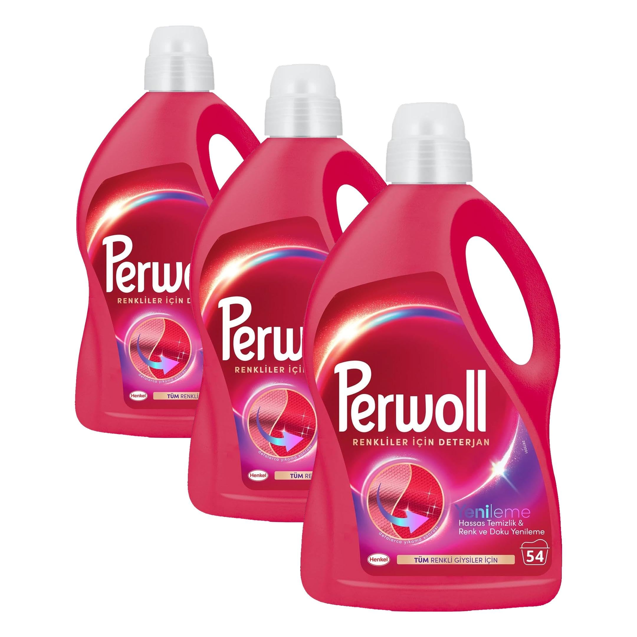 Perwoll Geliştirilmiş Renkli Sıvı Çamaşır Detarjanı 2970 ml 3lü paket, 2.97L 3lü paket