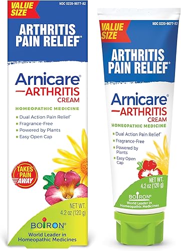 Boiron Arnicare Crema para la artritis para aliviar el dolor de rodillas, manos, muñecas, codos, articulaciones y músculos, de rápida absorción y