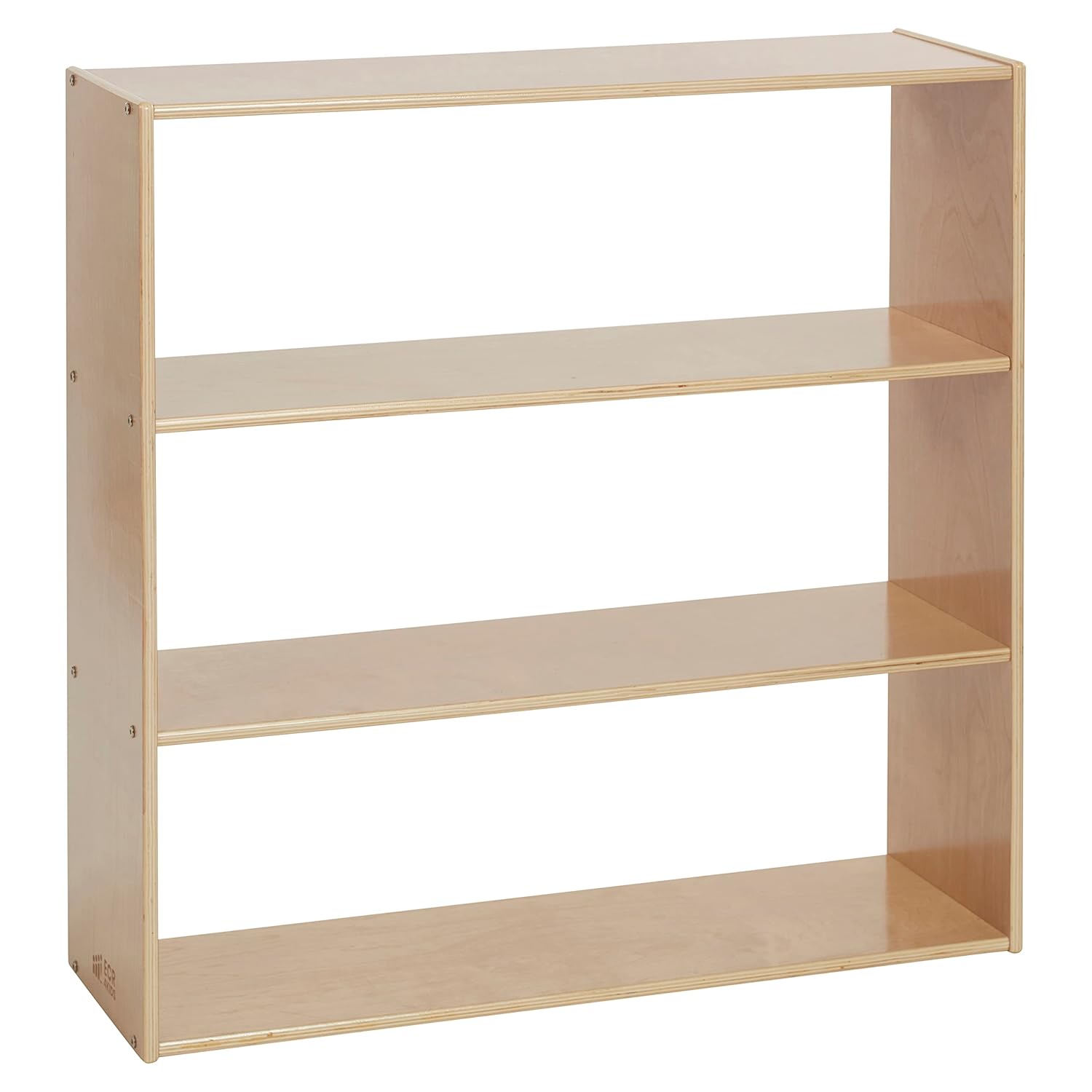 ECR4Kids Streamline 3-Shelf Storage Cabinet, 36in High, Double-Sided Display, Natural