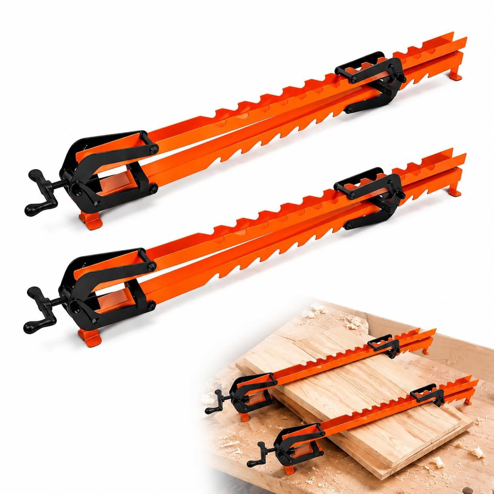 Zaciski do paneli ciśnieniowych 109 cm, 2 sztuki, 4-drożne stalowe zaciski