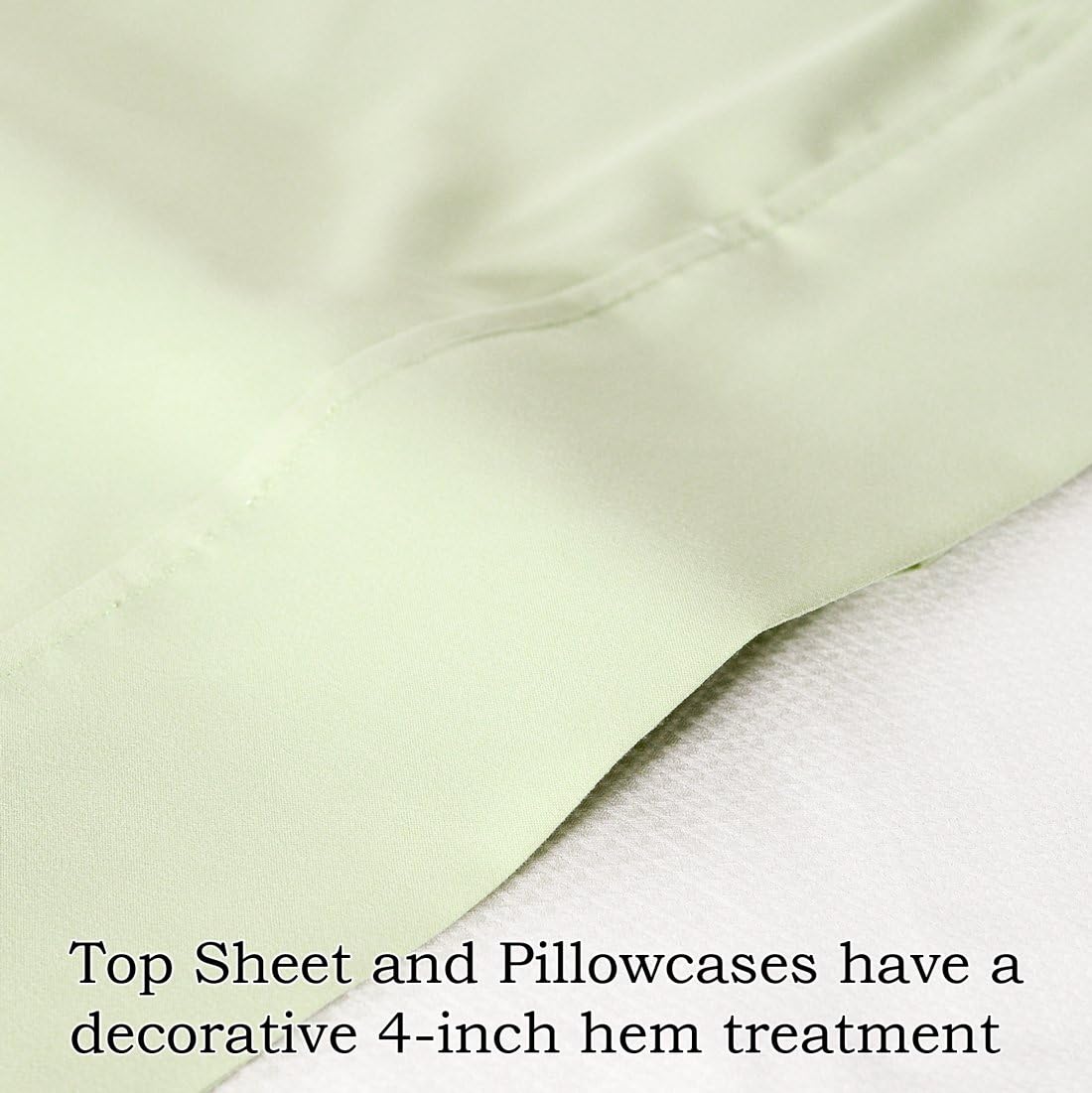 Bed Tite Stretch Fit Brushed Microfiber Soft-Woven Deep Pocket Sheet Set (Full Size, Sage)
