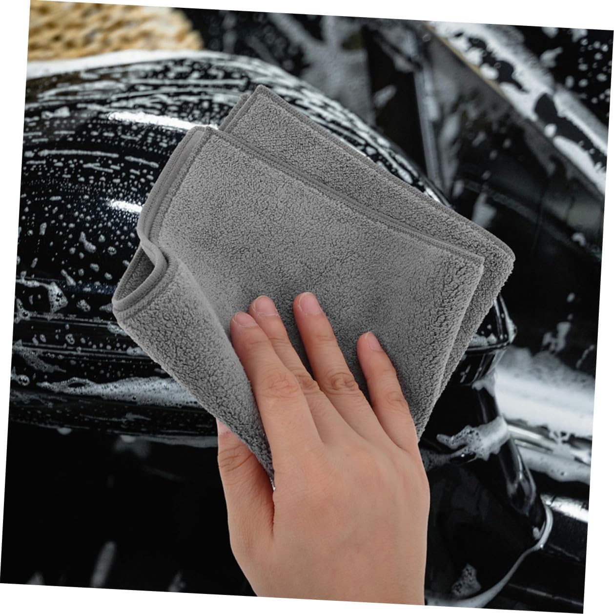 TIDTALEO 2pcs Microfiber Car Wash Towels for Washing and Drying, Soft