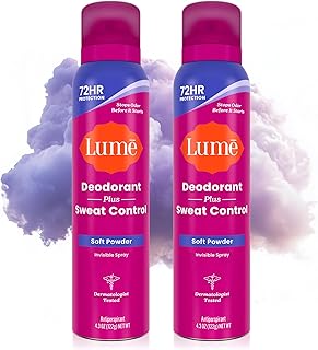 Deodorant Plus Sweat Control - Invisible Spray - Extra Strength Antiperspirant For Underarms - 72 Hour Odor And Sweat Control - Phthalate and Paraben Free Formula - 2 Pack (Soft Powder)