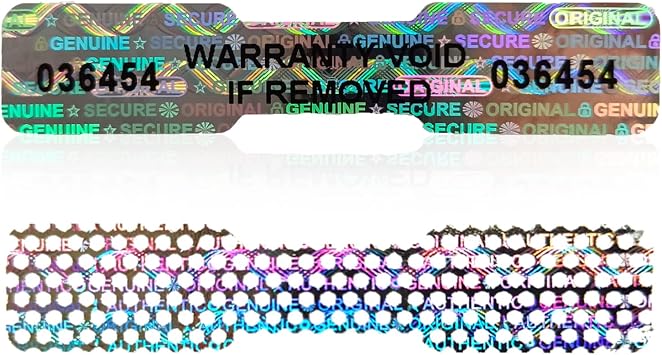 360pcs Bone Shape Tamper Proof Hologram Stickers ملصقات الفراغ الأصلية tamepr id Label Honeycomb Bottom 2x0.4inch