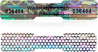 360pcs Bone Shape Tamper Proof Hologram Stickers Genuine Warranty Void Seal Labels tamepr evident Label Honeycomb Bottom (2x0.4inch)