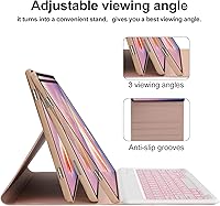 Vista 3 de Funda Samsung Galaxy Tab S7 FE 5G con teclado de 12.4 pulgadas, compatible con carga S Pen, teclado inalámbrico desmontable magnético