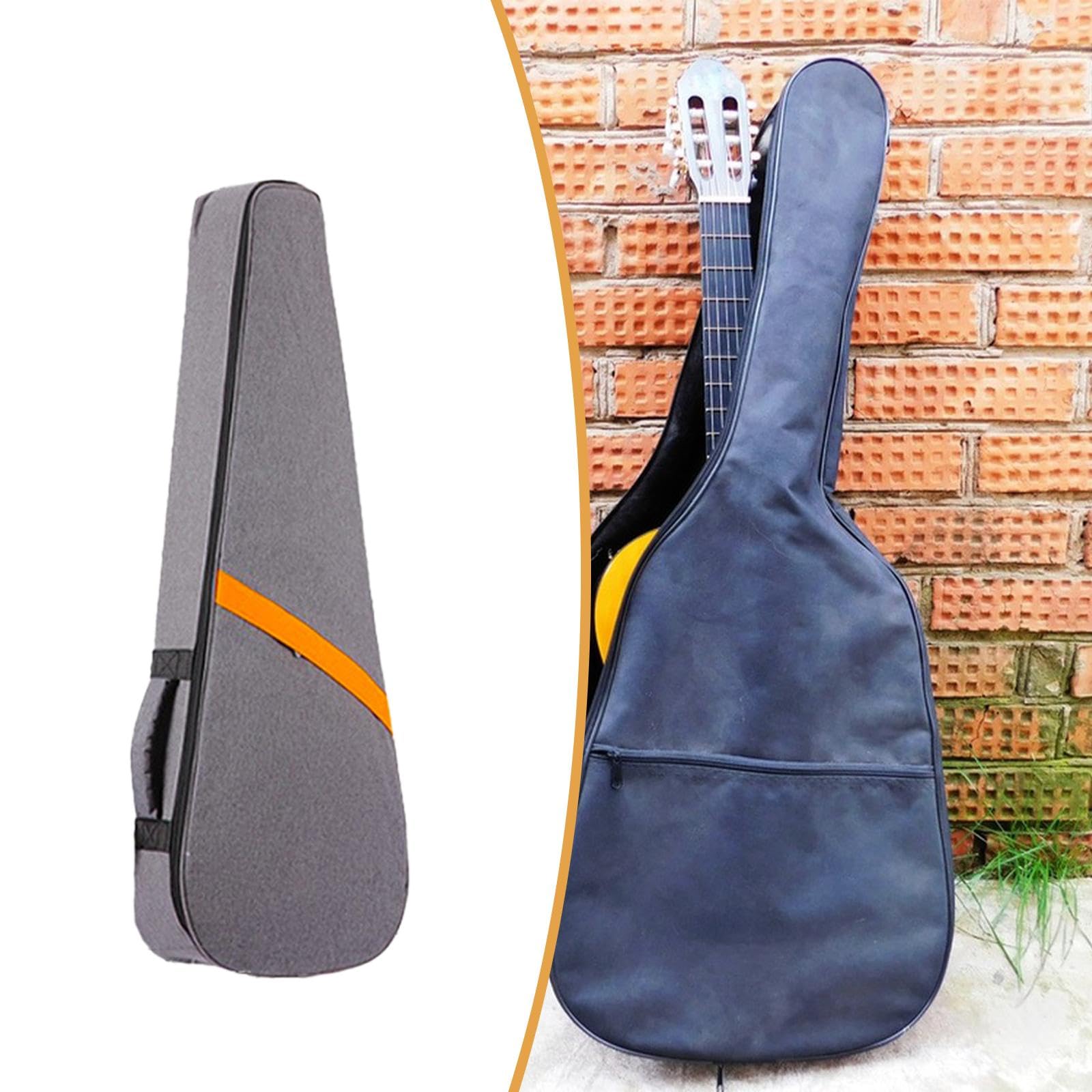 Funda de Guitarra Eléctrica Portátil con Tela Oxford Resistente Al Agua Doble Cremallera Correas Ajustables Y Base Acolchada Diseñada para Traslado Có