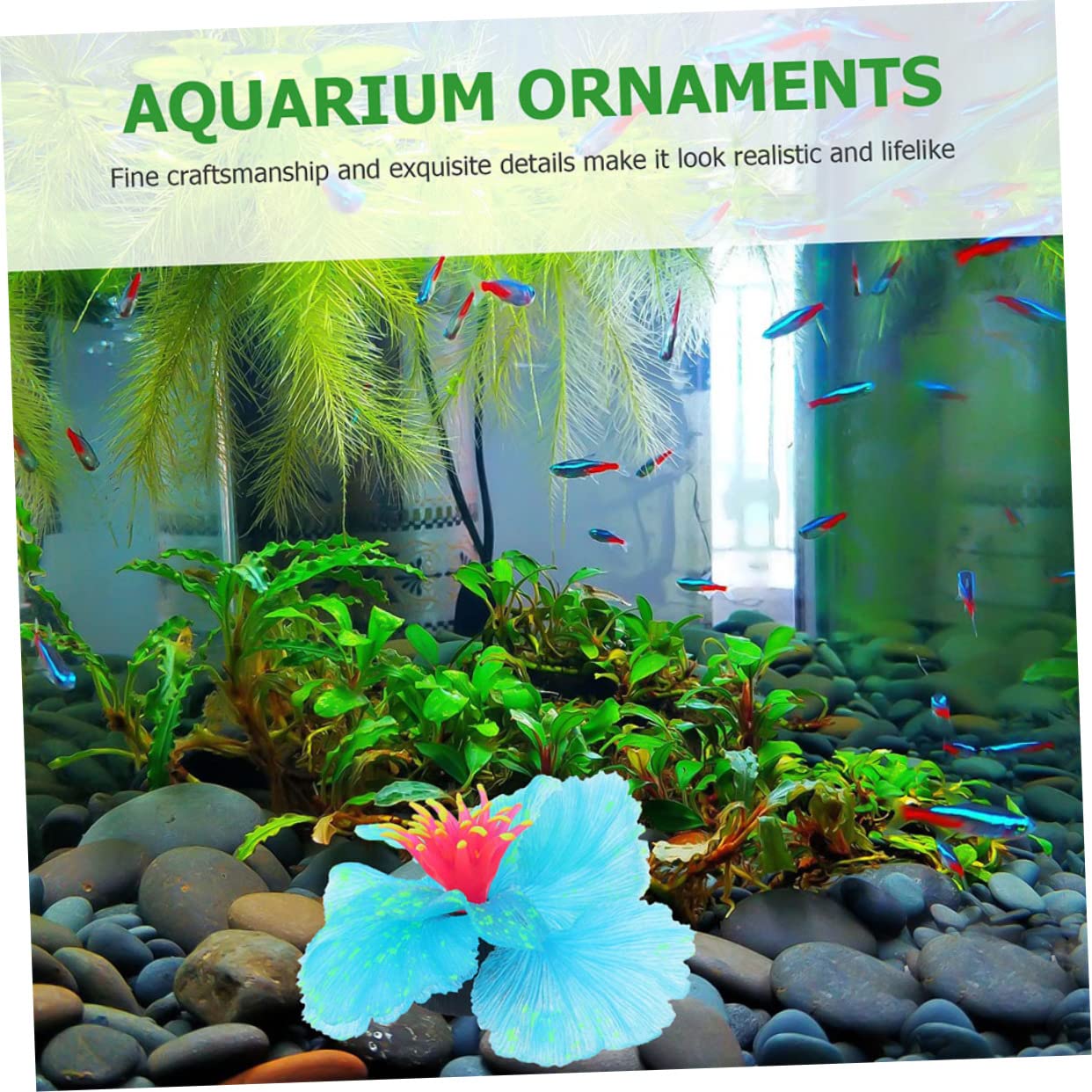 BESPORTBLE 4stücke Kunstpflanzen Für Aquarien Dekorative Wasserpflanzen Langlebig Und Pflegeleicht Für Fischbecken Und Desktop-Dekoration Schaffen Eine Natürliche Unterwasserlandschaft