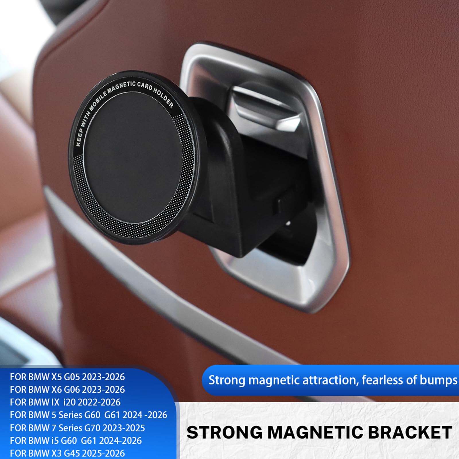 Auto Tablet Halterung Tablethalterungen für BMW X3 X5 X6 i20 i5 G70 G06 G05 G60 G61 G45 Mag-Safe Autohalterung Handyhalterung Magnetische KFZ Zubehör (mit Magnetbefestigung)