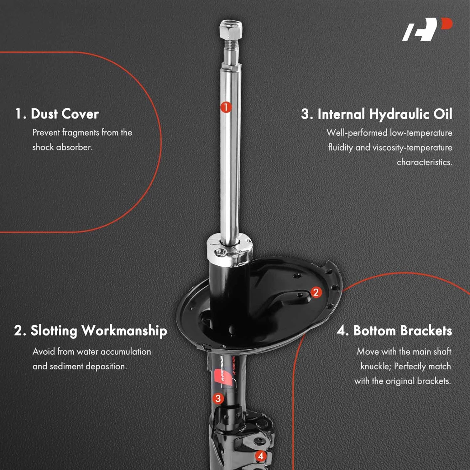 A-Premium Front Shock Absorber Strut Assembly Compatible with Toyota Highlander 2001-2007 & Lexus RX330 2004-2006, RX350 2007-2009, RX400h 2006-2008, 2-PC Set