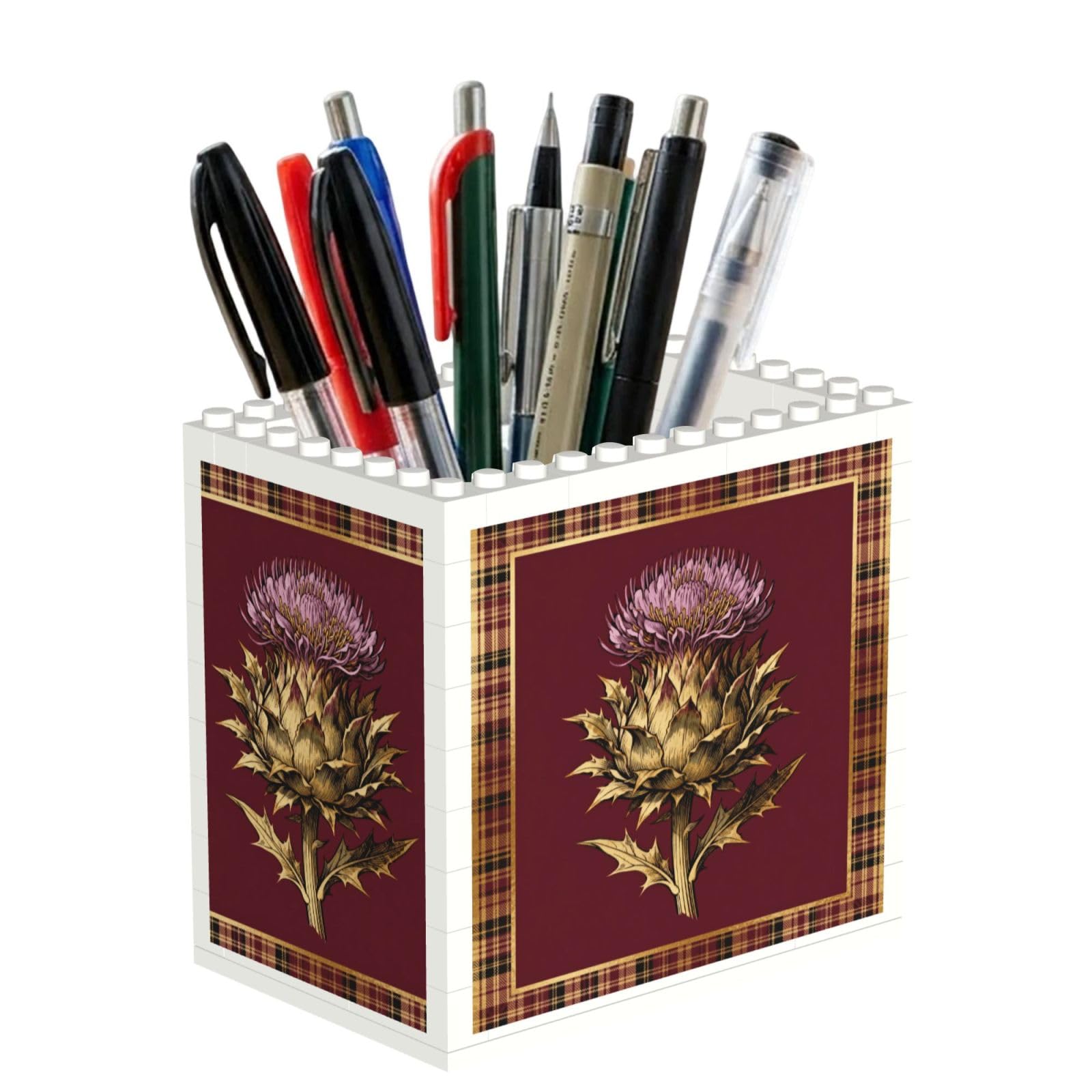 SXZVVBN Noble Thistle Building Block Desk Tidy ABS Organiser