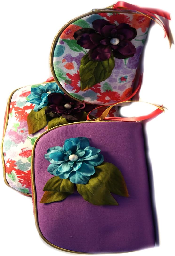Set of 3 Custom Makeup Cases - Lavendar