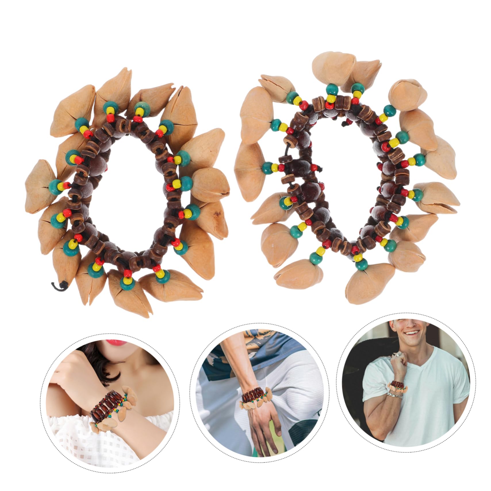 SHERCHPRY 4 pezzi Bracciale Sonagli Strumento Percussione Leggero Design e Indossare per