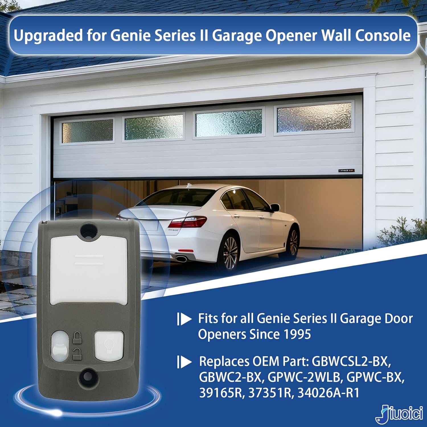Upgraded GBWCSL2-BX Wall Console with 2 Pack G3T-R Garage Door Remote, Wall Console Replace GBWCSL2-BX 39165R GBWC2-BX GPWC-2WLB GPWC-BX 37351R 34026A-R1, Remote Replace G3T-BX G3T-A O3T-BX