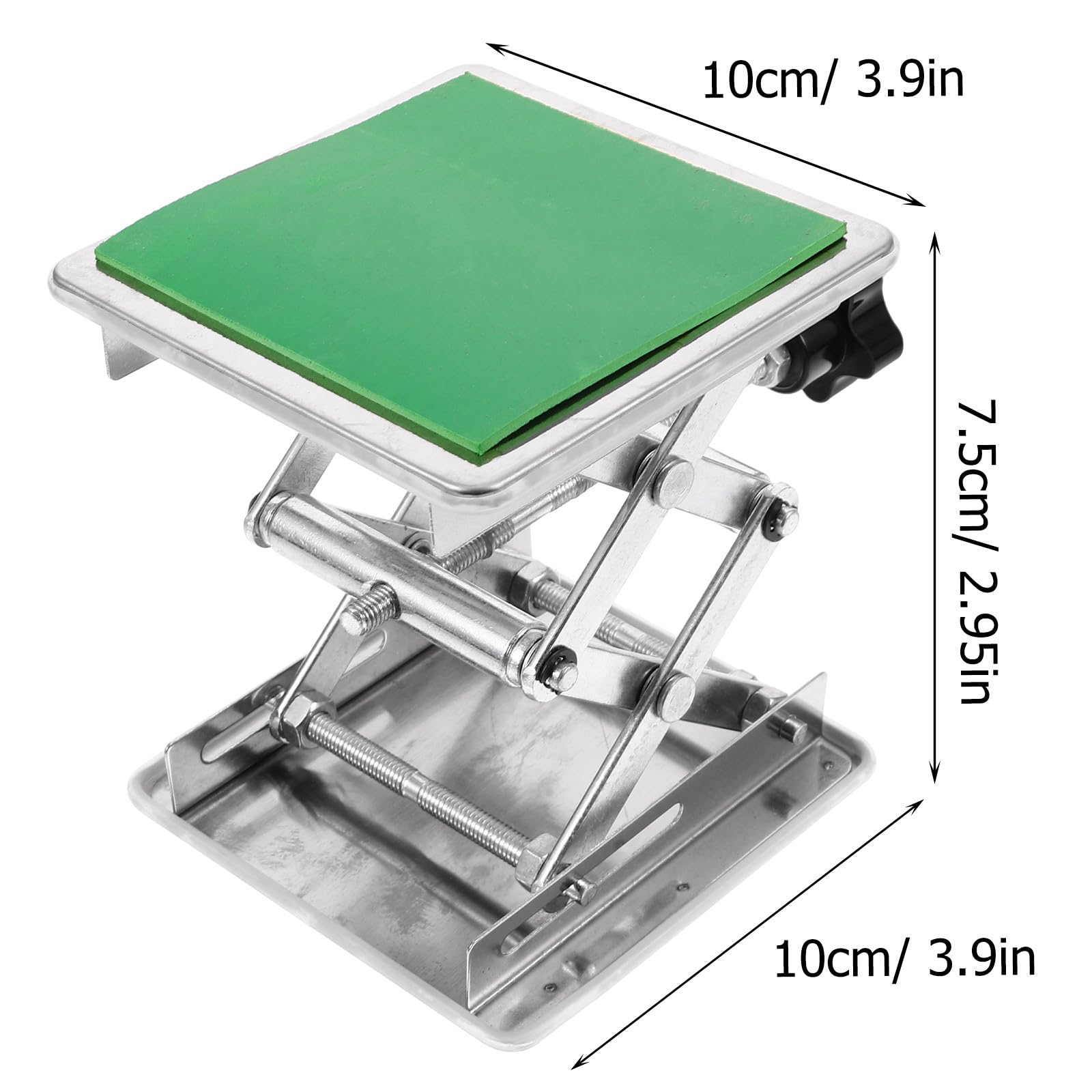 Mesa de laboratorio portátil de acero inoxidable ajustable de 7.5 pulgadas de altura para banco de trabajo de 28.5 pulgadas, soporte pesado para tories y Worhops