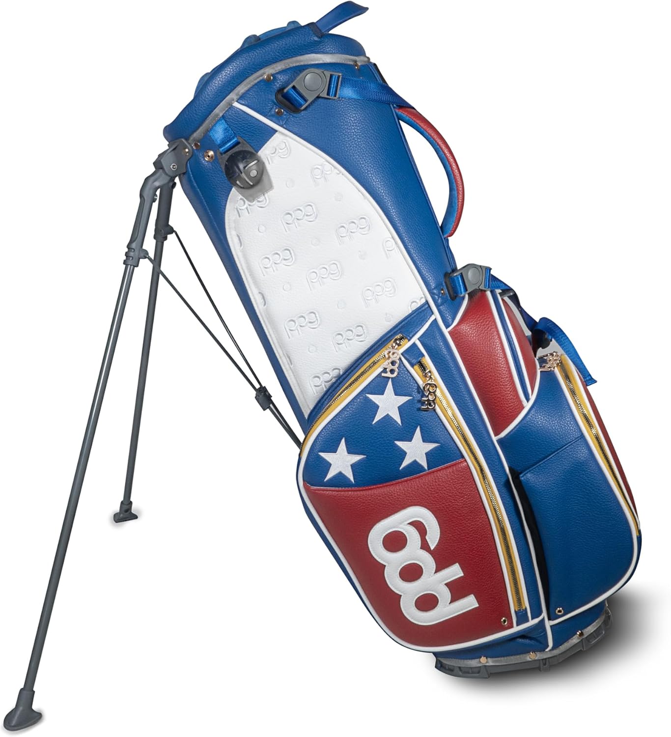 PPG Pin Popint Golf Triumph Series Stand Bag, 6-Way Club Divider, Protective Cover, Multiple Pockers for Organization, Easily Attaches to Pushcar & Trolley, Independence