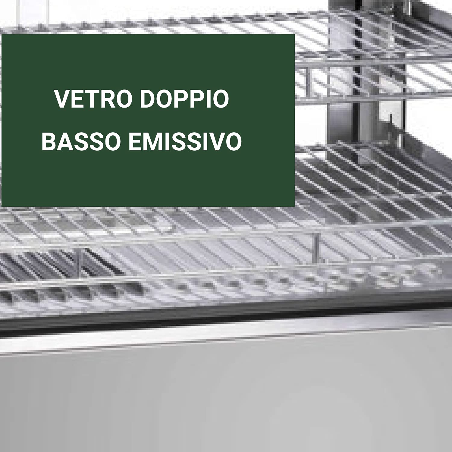 Ristoattrezzature Vetrina Calda - da Banco - Vetro Dritto - 4 Lati in Vetro - +30 / +90 °C - 120 Litri - 67,8x56,8x67h cm