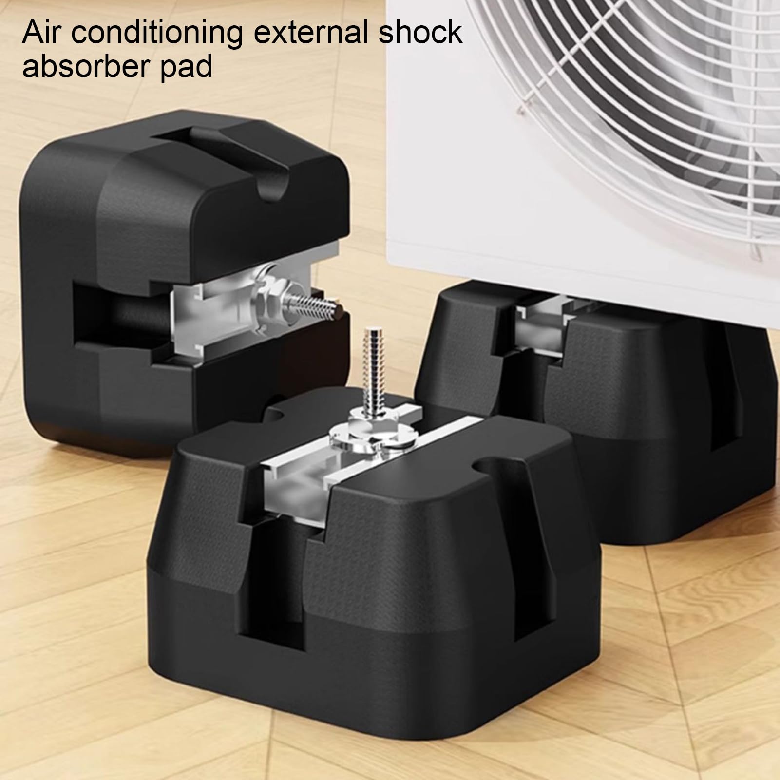 Base Para Condensador Bases Para Aire Acondicionado Sin Conductos | 4 Piezas Soportes Antivibración Capacidad 500 kg