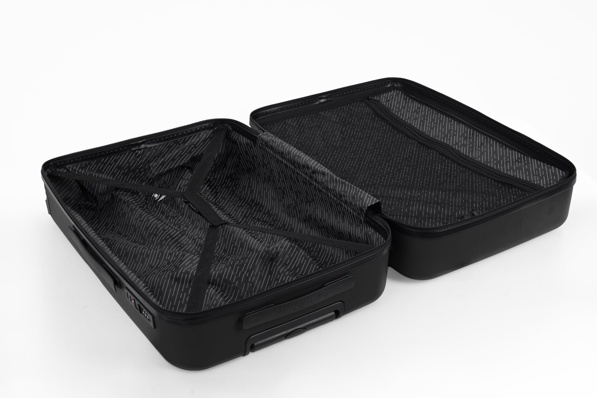 Suitline S4 Średnia walizka z twardą skorupą 65 cm, zamek TSA, walizka podróżna, wózek na 4 kółka, walizka 67 l, czarna