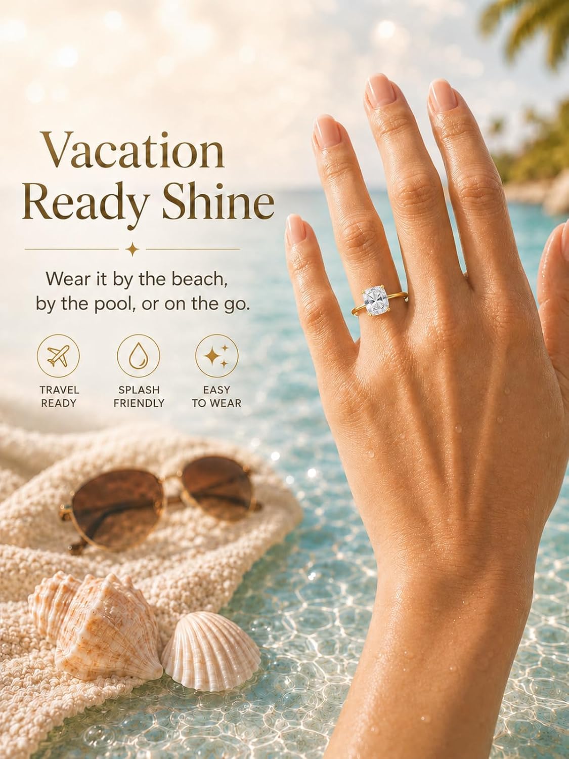 4 CT Cushion Cut Engagement Rings for Women, Wedding Promise Ring