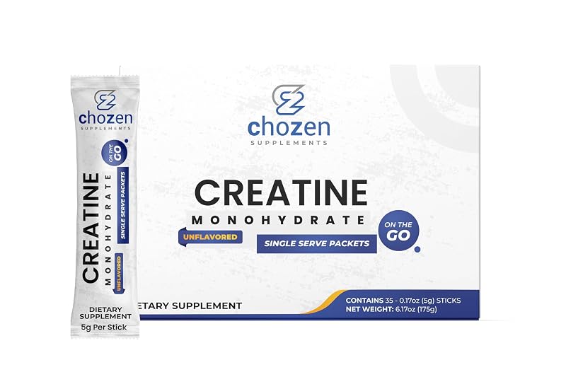 ChoZen Suplemento de Creatina Monohidratada em Pó 5 g (5000 mg) 35 sachês