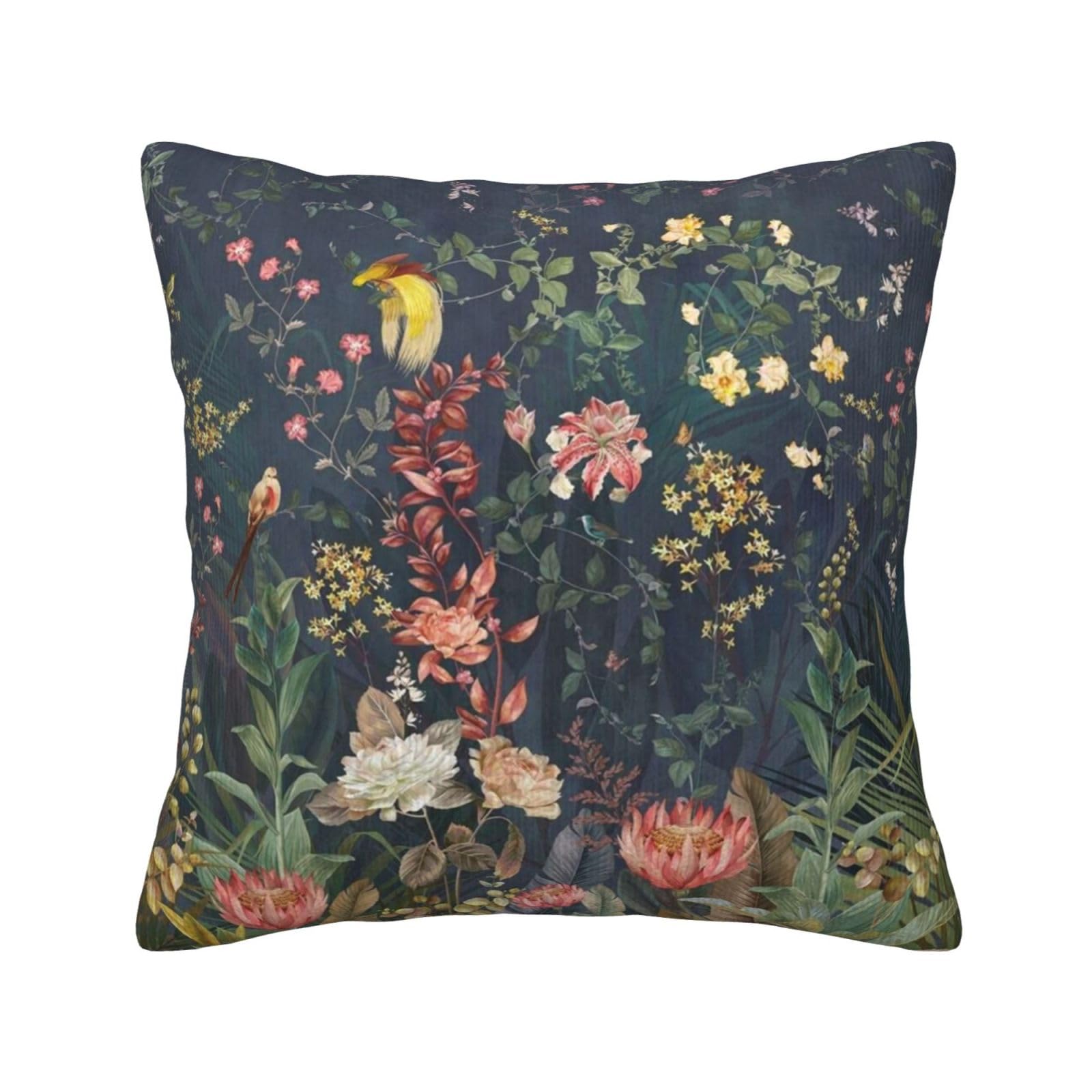 Housses de coussin imprimées fleurs pour une chambre cocooning
