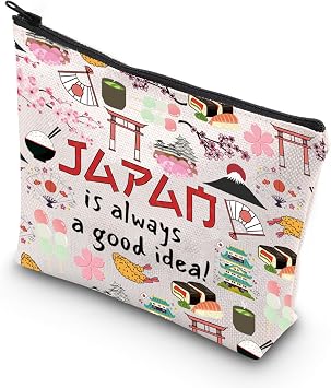 WCGXKO Japan Surprise Trip Gift Japan Vacation Gift Japan Travel Gift Japan Is Always a Good Idea Travel Zipper Makeup Bag For Japanese Culture Lovers Japan is