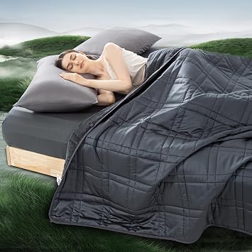 Weighted Blanket King Size 25lbs88x104, Dual-Sided, Reversible King Weighted Blanket with Cozy Warm Velvet & Cooling Tencel Fabric for Adults & Couple All Season - Carry Bag Included, Dark Grey