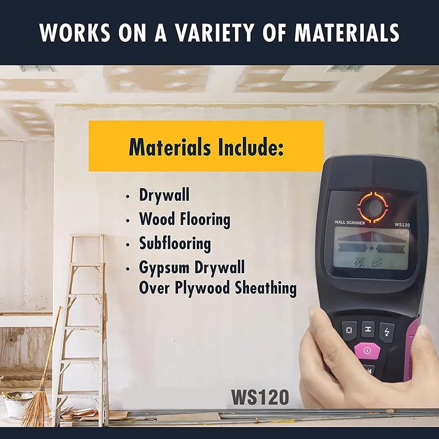 Wall Detector Wall Scanner Detector,Multifunctional,Live Wire and Cable PVC Water Pipe Finder,for Detecting Metal