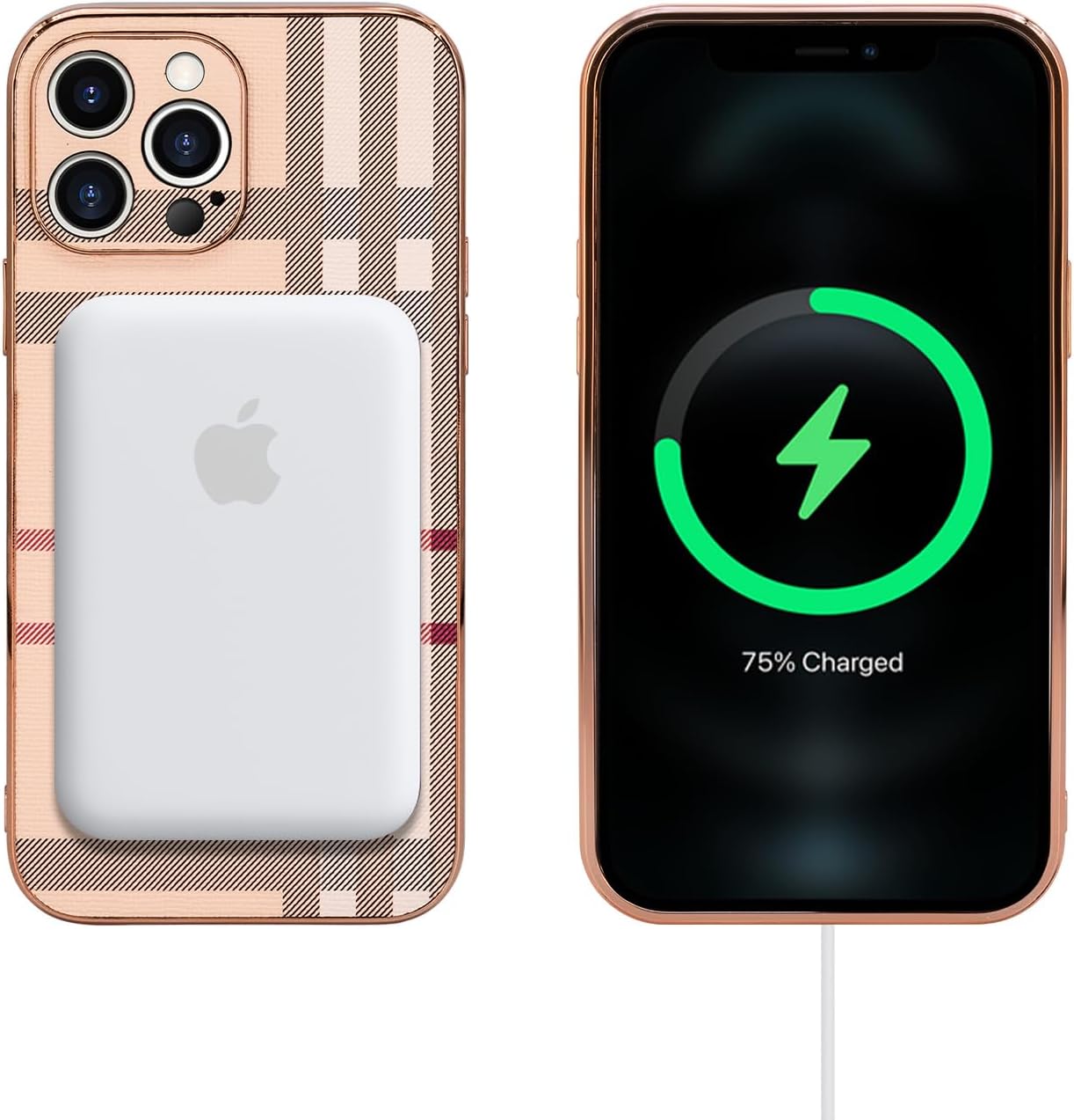 Phone Case for Apple iPhone 15 Pro Max, Fashion Leather Designer Phone Case, Soft TPU Drop Protection Shockproof Protective Phone Holder Women (for iPhone 15 Pro Max) - Image 9