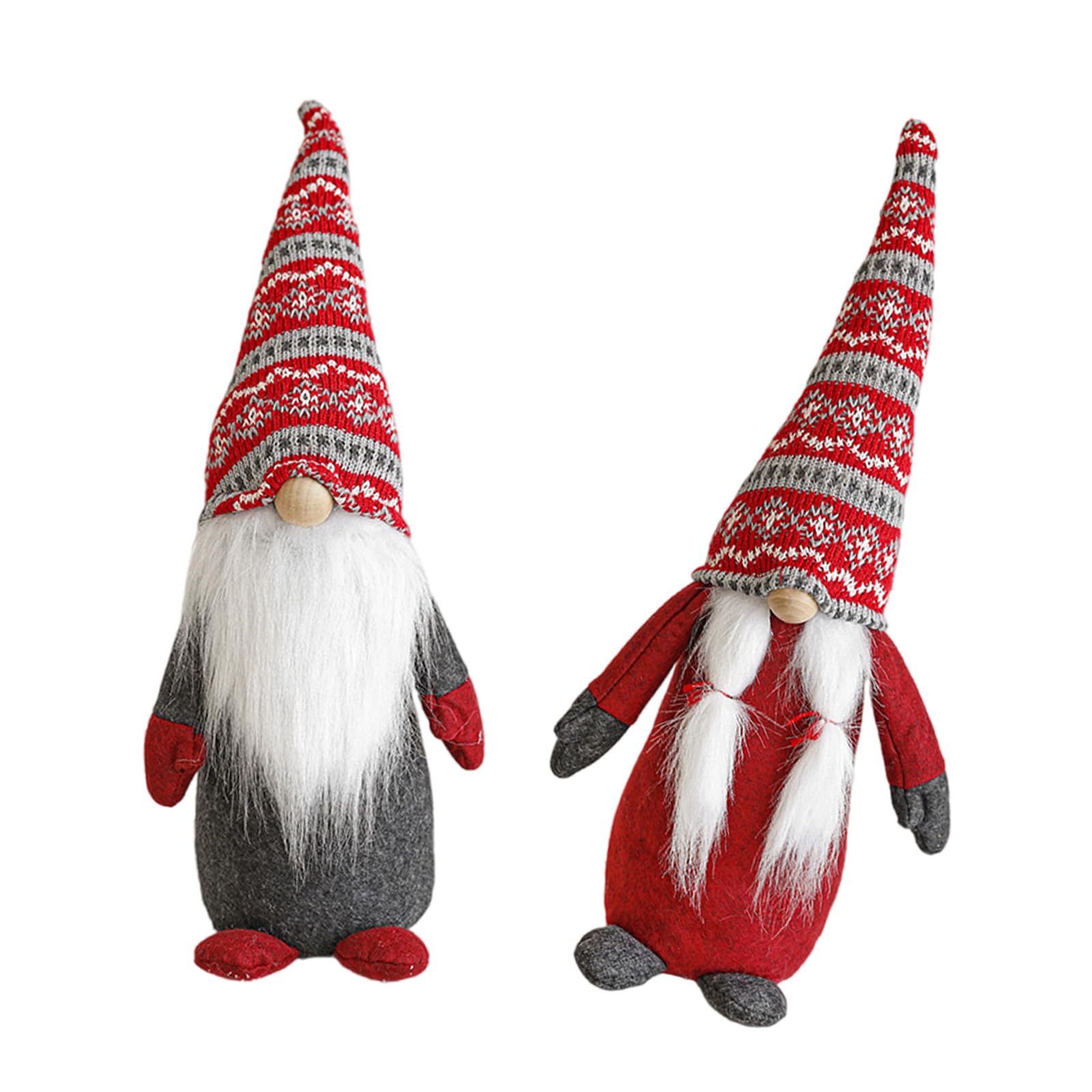 Decoración navideña Juguetes de peluche hechos a mano escandinavos Mr. Mrs Figuras para el hogar Adornos de Navidad