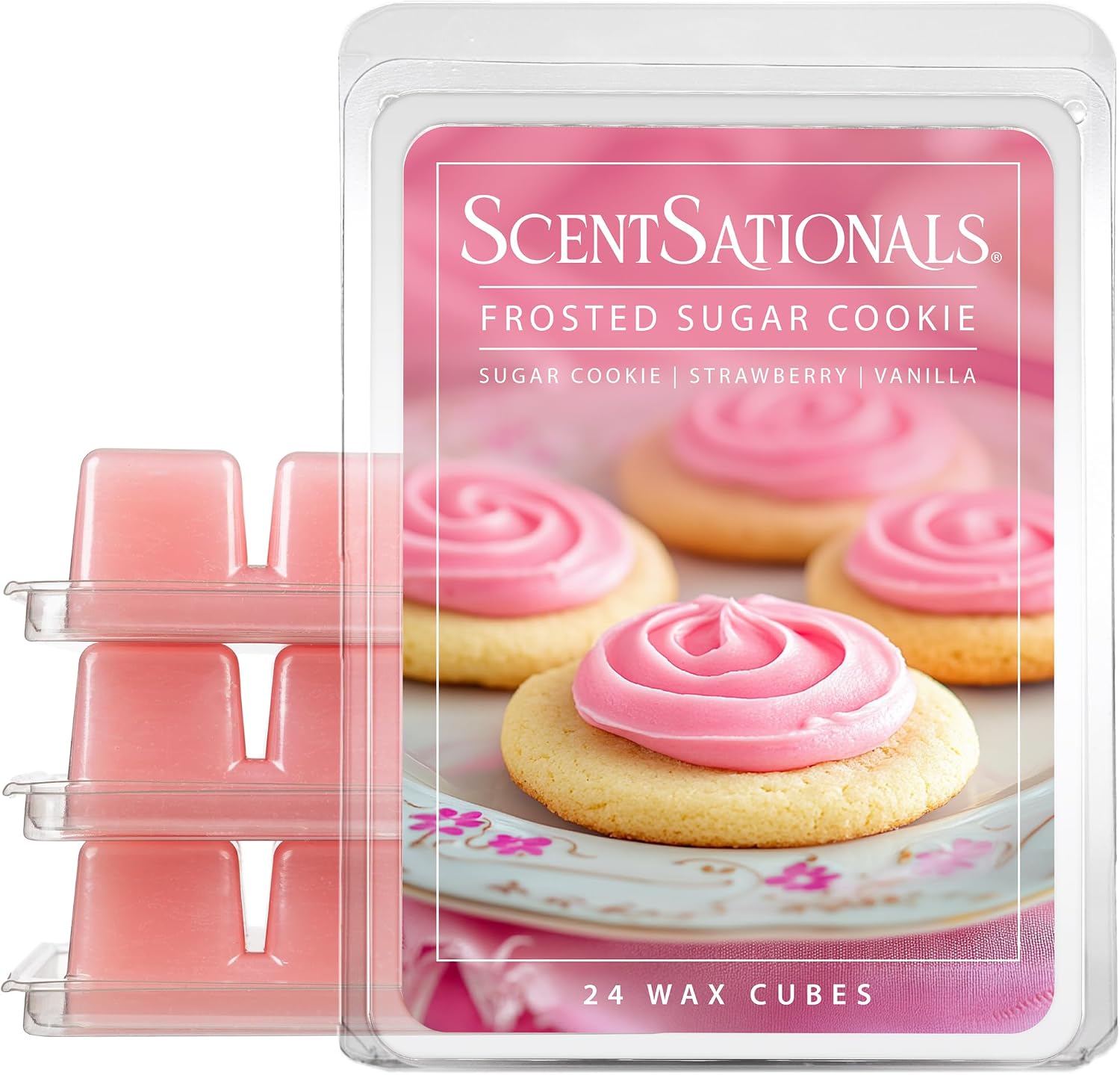 ScentSationals Salted Caramel Scented Wax Melts - Caramel, Sea Salt, & Buttercream, 10oz (24 Cubes)