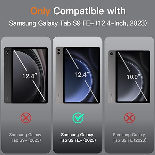 Miniatura 8 de JETech Funda para Samsung Galaxy Tab S9 FE+  S9 FE Plus de 12.4 pulgadas con soporte para S Pen y funda protectora para tableta, diseño de folio