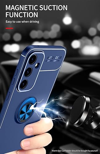 Miniatura 2 de Asuwish Funda de teléfono para Samsung Galaxy S23 FE 5G con protector de pantalla de vidrio templado y soporte de anillo de soporte de TPU suave,