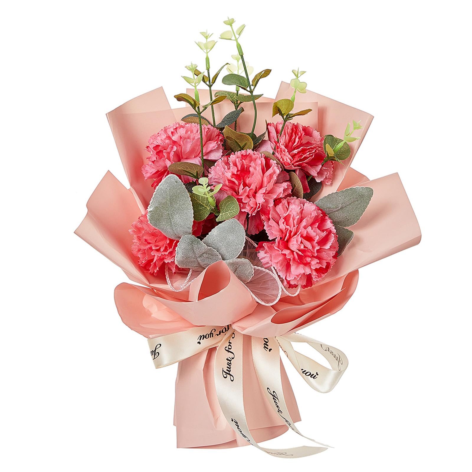 Msioytog C Flower Bouquets Knitted Flower With Bear For Graduation Mother Day, Artificial Bouquets For Valentines Rochet Graduation Rochet With Bear