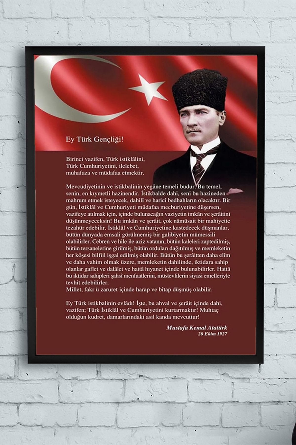 Postermanya (pster11095) Gençliğe Hitabe Çerçeveli Tablo (50x70cm)