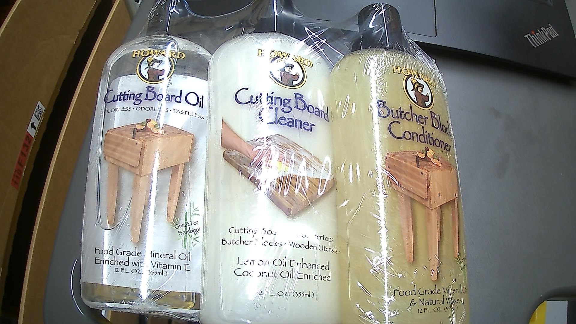 Howard Butcher Block Oil, Conditioner and Cutting Board Cleaner 12 Ounce, Food Grade