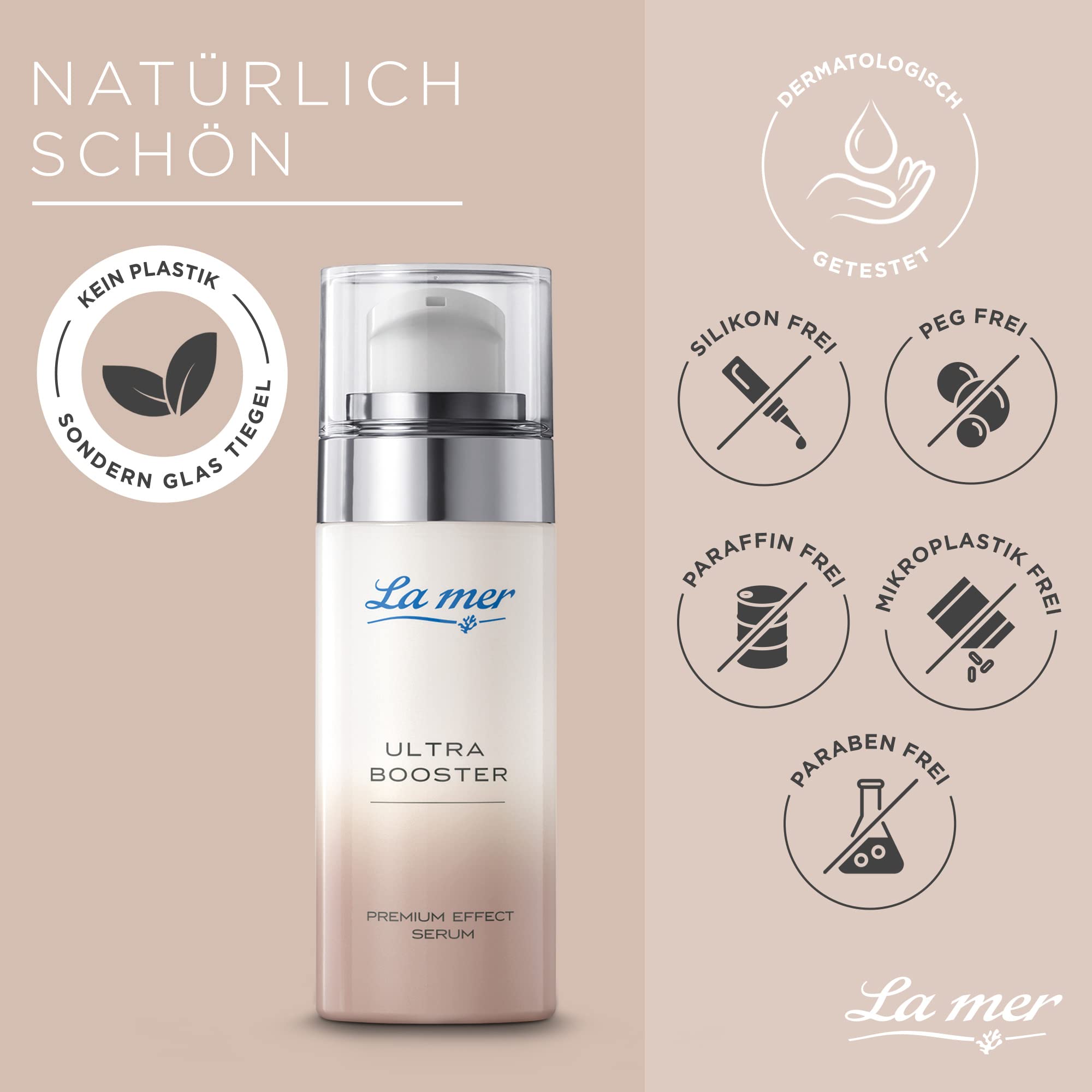 La mer Ultra Booster Premium Effect Serum - Tiefenwirksame Pflege mit Hyaluronsäure - Anti Aging Effekt - Langanhaltende Feuchtigkeit für eine straffe und geglättete Haut - 30 ml